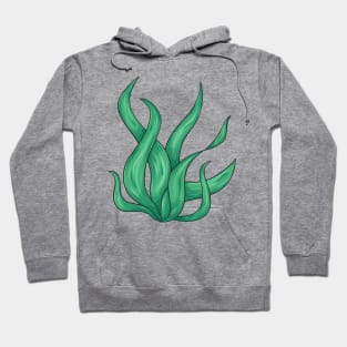 Wavy green plant Hoodie